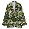 Vanilla Flower And Coconut Pattern Print Women's Blazer