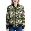 Vanilla Flower And Coconut Pattern Print Women's Bomber Jacket