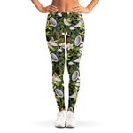 Vanilla Flower And Coconut Pattern Print Women's Leggings