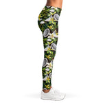 Vanilla Flower And Coconut Pattern Print Women's Leggings