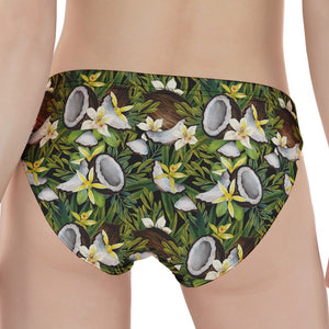 Vanilla Flower And Coconut Pattern Print Women's Panties