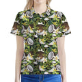 Vanilla Flower And Coconut Pattern Print Women's Polo Shirt