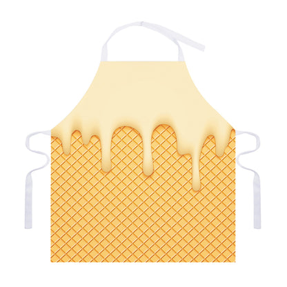 Vanilla Ice Cream Melted Print Adjustable Apron