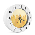 Vanilla Ice Cream Melted Print Alarm Clock