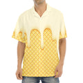 Vanilla Ice Cream Melted Print Aloha Shirt