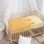 Vanilla Ice Cream Melted Print Baby Crib Sheet