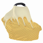 Vanilla Ice Cream Melted Print Baby Seat Cover