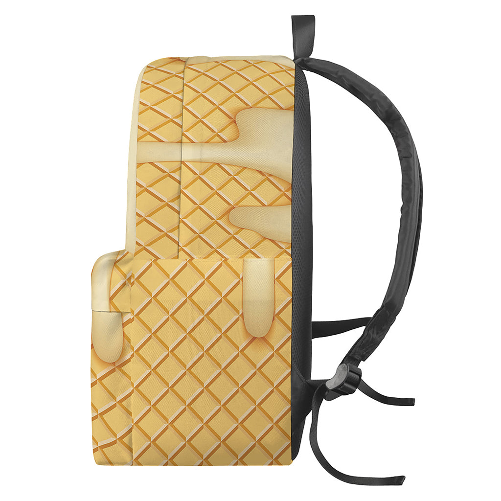 Vanilla Ice Cream Melted Print Backpack