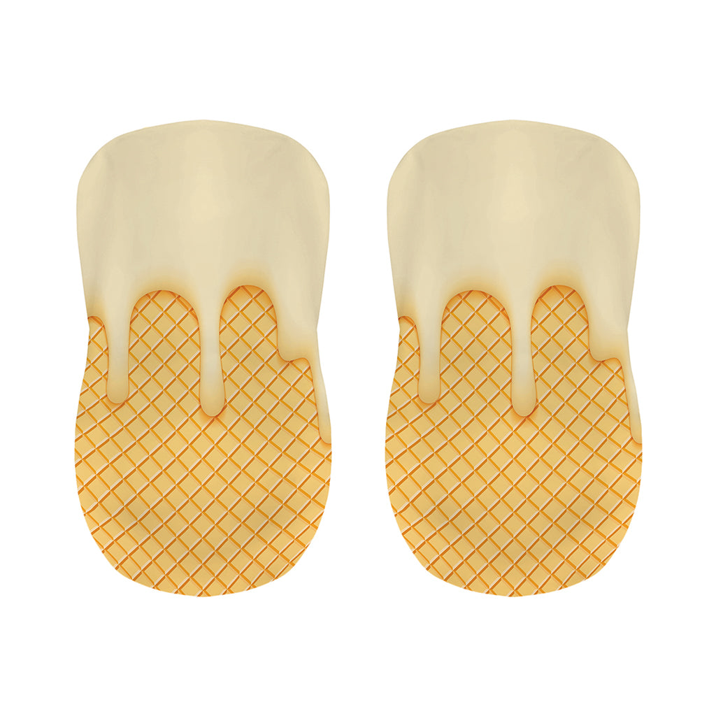 Vanilla Ice Cream Melted Print Bar Stool Covers