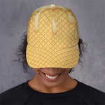 Vanilla Ice Cream Melted Print Baseball Cap