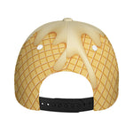 Vanilla Ice Cream Melted Print Baseball Cap
