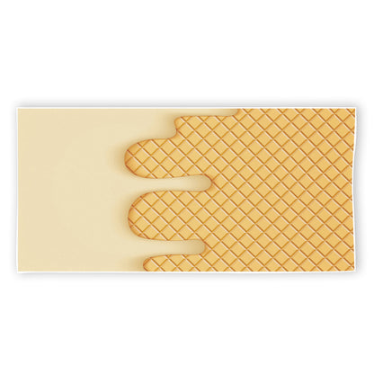 Vanilla Ice Cream Melted Print Beach Towel