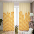 Vanilla Ice Cream Melted Print Dimout Pencil Pleat Curtains