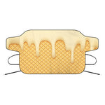 Vanilla Ice Cream Melted Print Car Windshield Snow Cover