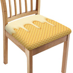Vanilla Ice Cream Melted Print Chair Cushion Cover