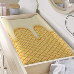 Vanilla Ice Cream Melted Print Changing Pad Cover