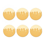 Vanilla Ice Cream Melted Print Coaster Set