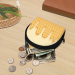 Vanilla Ice Cream Melted Print Coin Purse