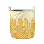 Vanilla Ice Cream Melted Print Collapsible Laundry Basket