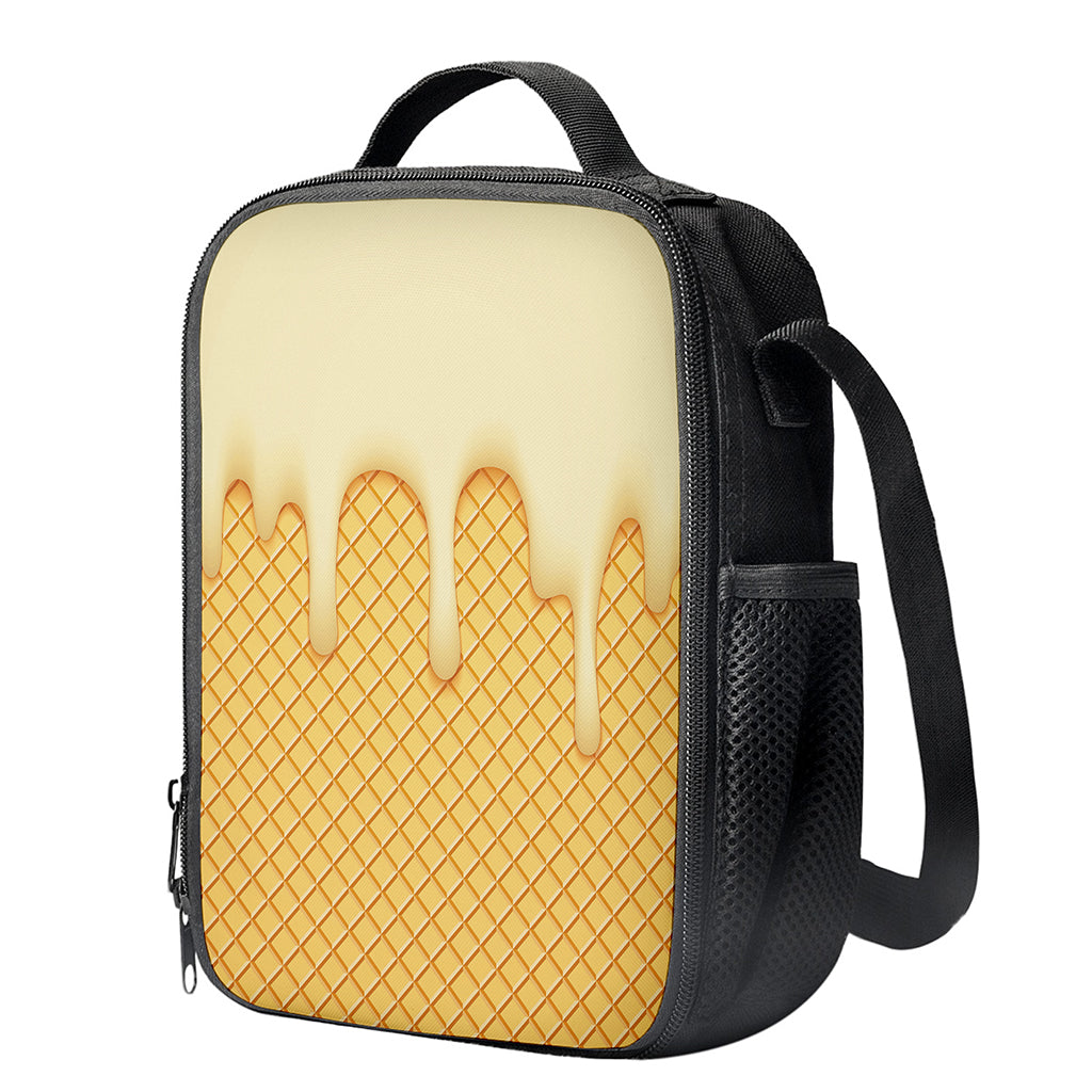 Vanilla Ice Cream Melted Print Crossbody Lunch Bag