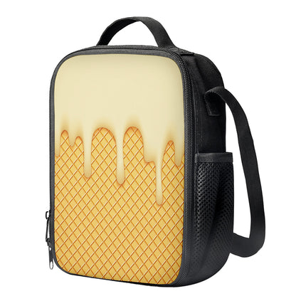 Vanilla Ice Cream Melted Print Crossbody Lunch Bag