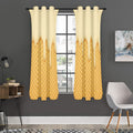 Vanilla Ice Cream Melted Print Grommet Curtain Panels