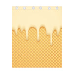 Vanilla Ice Cream Melted Print Curtain