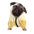 Vanilla Ice Cream Melted Print Dog Zip Up Hoodie