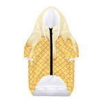 Vanilla Ice Cream Melted Print Dog Zip Up Hoodie