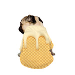 Vanilla Ice Cream Melted Print Dog Zip Up Jacket