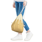 Vanilla Ice Cream Melted Print Drawstring Bag