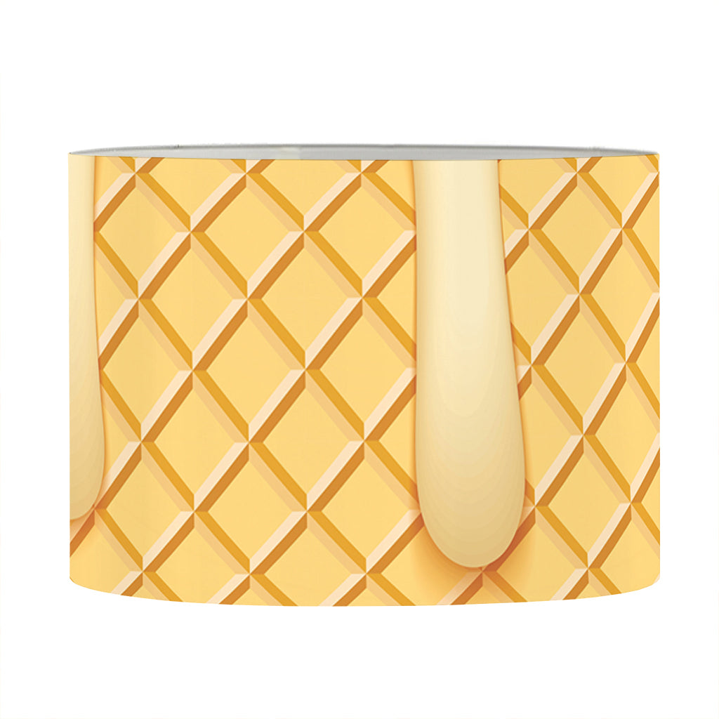 Vanilla Ice Cream Melted Print Drum Lamp Shade