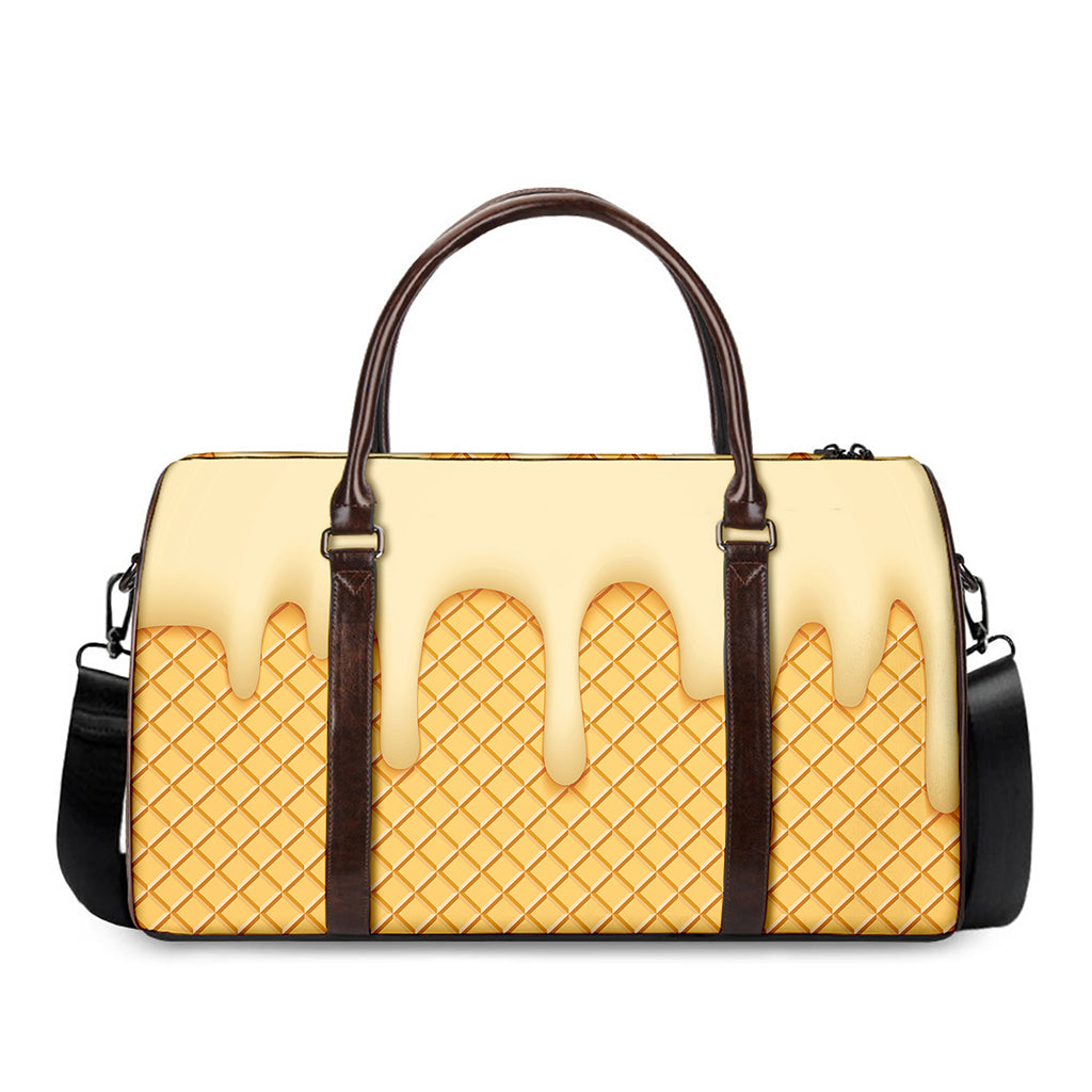 Vanilla Ice Cream Melted Print Duffle Bag