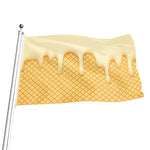 Vanilla Ice Cream Melted Print Flag
