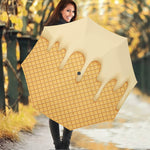 Vanilla Ice Cream Melted Print Foldable Umbrella