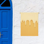 Vanilla Ice Cream Melted Print Garden Flag