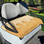 Vanilla Ice Cream Melted Print Golf Cart Seat Cover