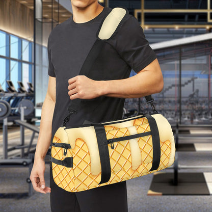 Vanilla Ice Cream Melted Print Gym Bag