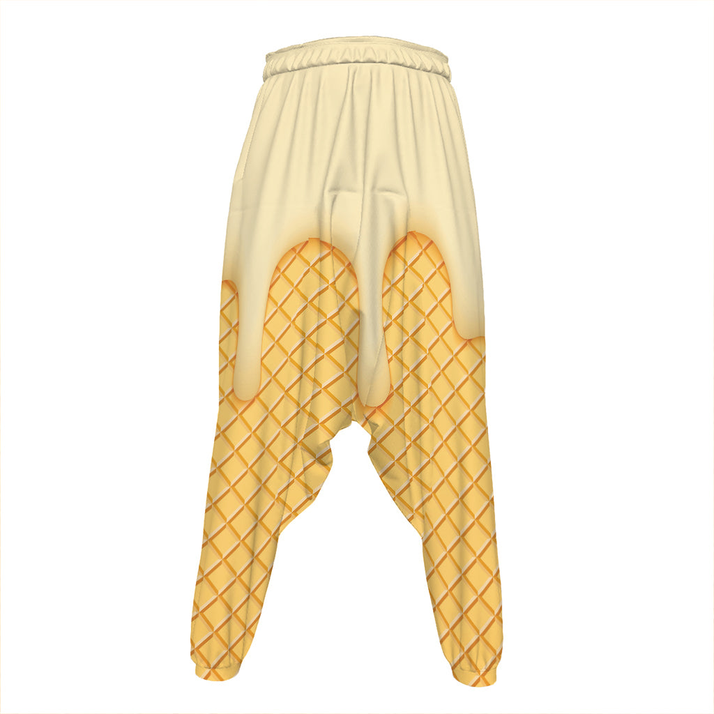 Vanilla Ice Cream Melted Print Hammer Pants