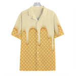 Vanilla Ice Cream Melted Print Hawaiian Shirt