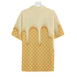 Vanilla Ice Cream Melted Print Hawaiian Shirt