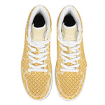 Vanilla Ice Cream Melted Print High Top Leather Sneakers