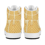 Vanilla Ice Cream Melted Print High Top Leather Sneakers
