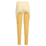 Vanilla Ice Cream Melted Print High-Waisted Pocket Leggings