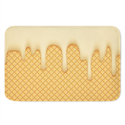 Vanilla Ice Cream Melted Print Indoor Door Mat