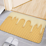 Vanilla Ice Cream Melted Print Indoor Door Mat