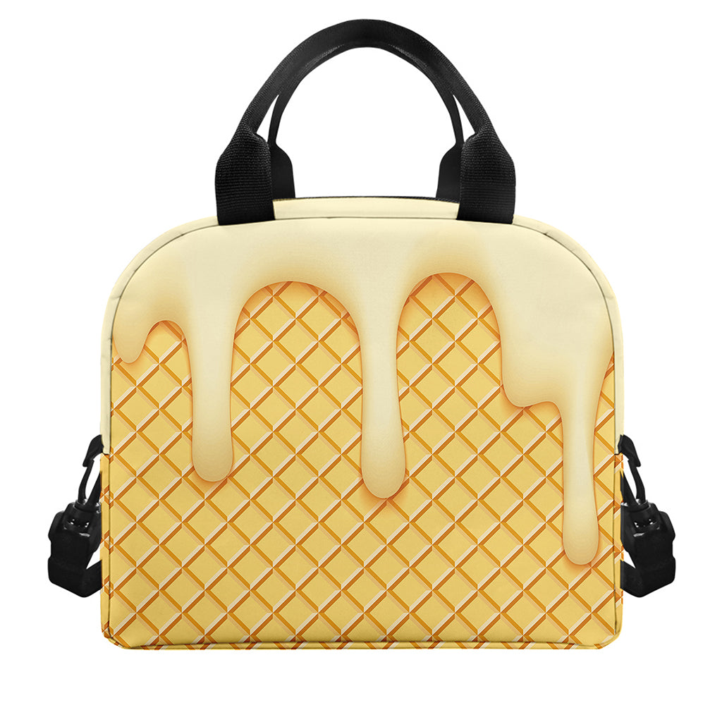 Vanilla Ice Cream Melted Print Insulated Lunch Bag