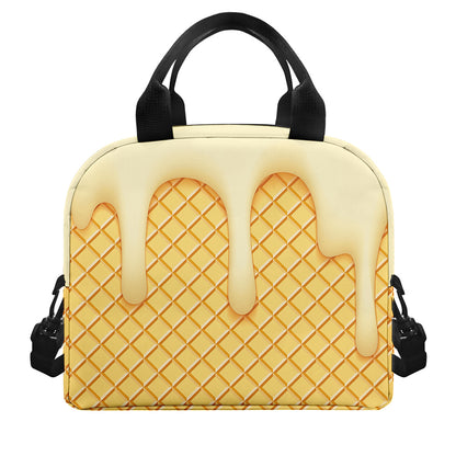 Vanilla Ice Cream Melted Print Insulated Lunch Bag