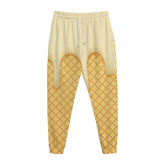 Vanilla Ice Cream Melted Print Jogger Pants