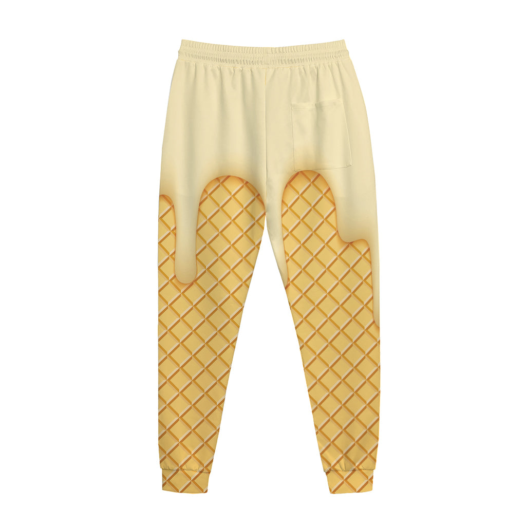 Vanilla Ice Cream Melted Print Jogger Pants